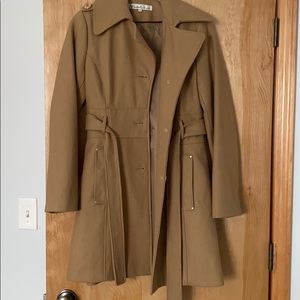Kenneth Cole Wool Blend Trench Coat Size 8
